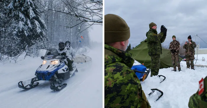 I Crossed Quebec By Snowmobile With The Army