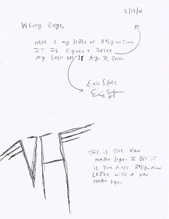 Resignation Letter With A Logo On It