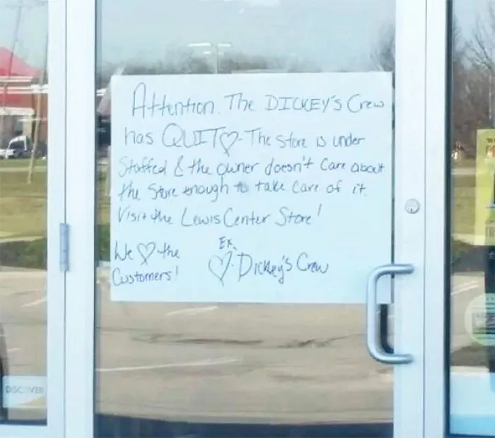 Entire Crew Quit Today At Local Restaurant