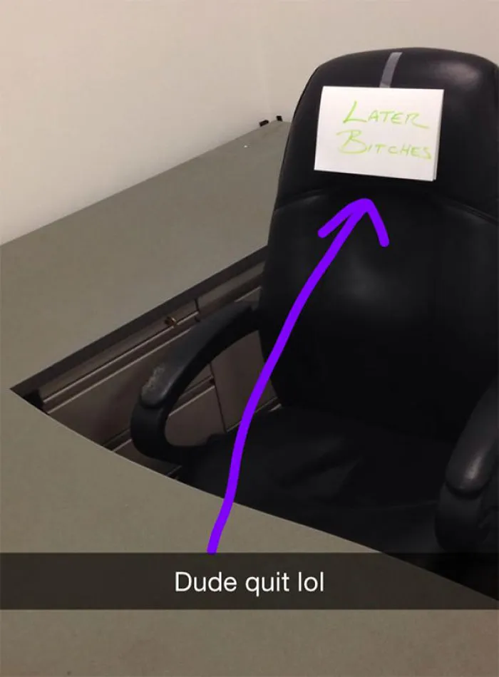 A Friend's Co-Worker Quit With Great Style