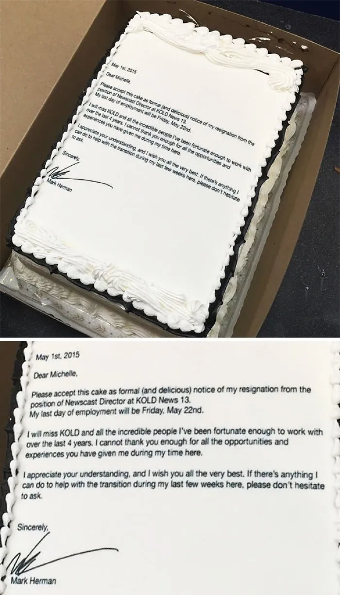 Today I Handed In The Most Delicious Letter Of Resignation Ever
