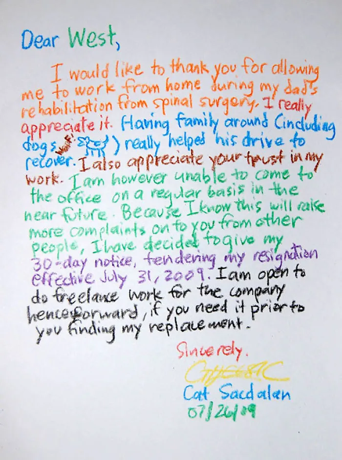 Best Resignation Letter Ever From A Graphics Designer