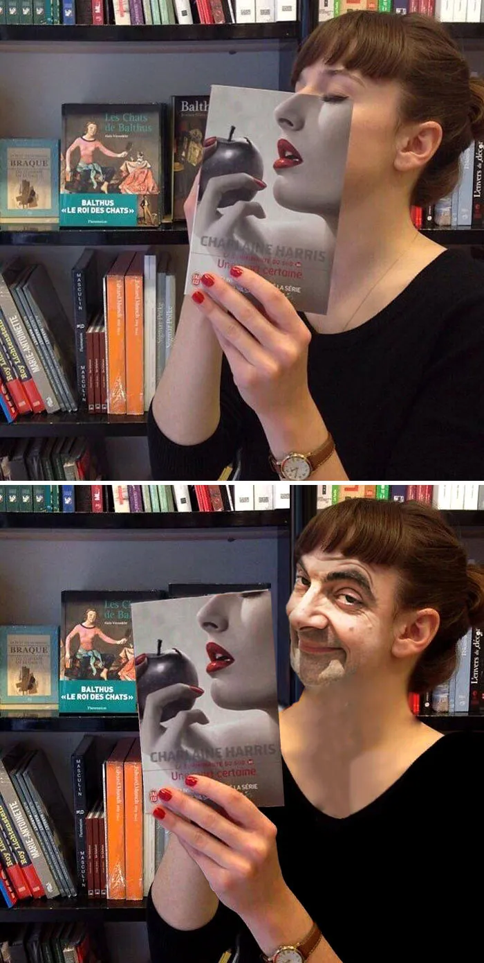 This Woman Lining Up With A Book Cover