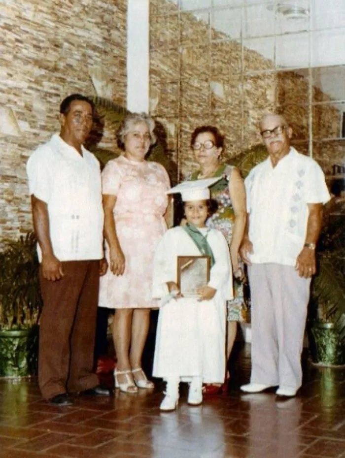 Kinder Graduation Day- Circa 1976. The Only Pic I Have Of Both Sets Of Grandparents.