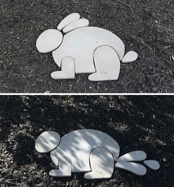 Cuando dejas solo a tu marido con la decoración del jardín