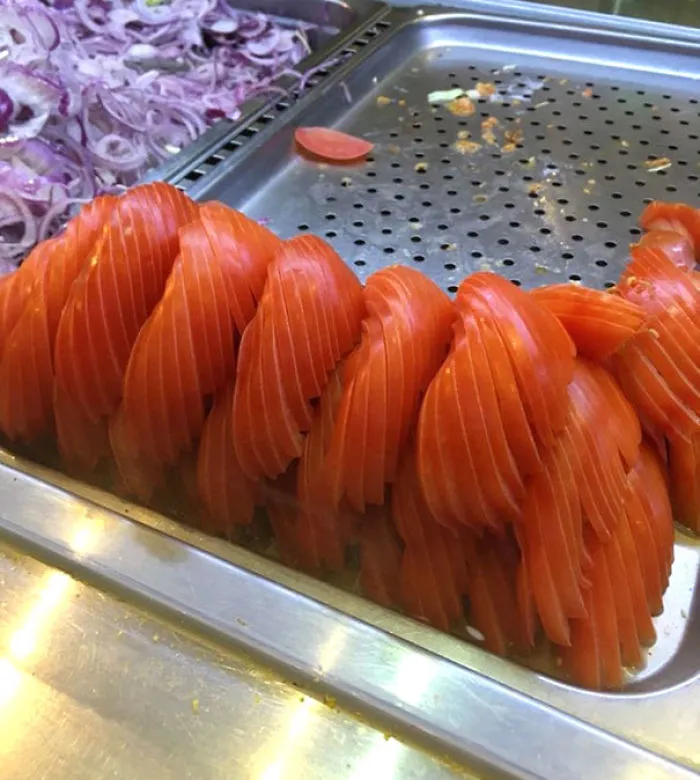Tomatoes In Kebab Shop