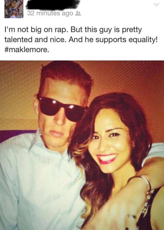 Dice que ha conocido a Macklemore, pero prefiero no decirle nada