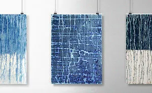 I Capture The Pattern Of The Rain Using Cyanotype