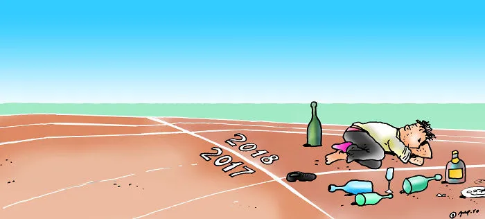 Two Cartoons About The New Year - Before And After