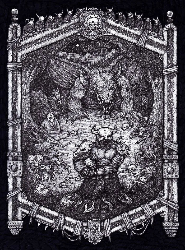 I Draw Intricate Dark Fantasy Drawings Inspired By Classical Artists And Modern Cartoons 