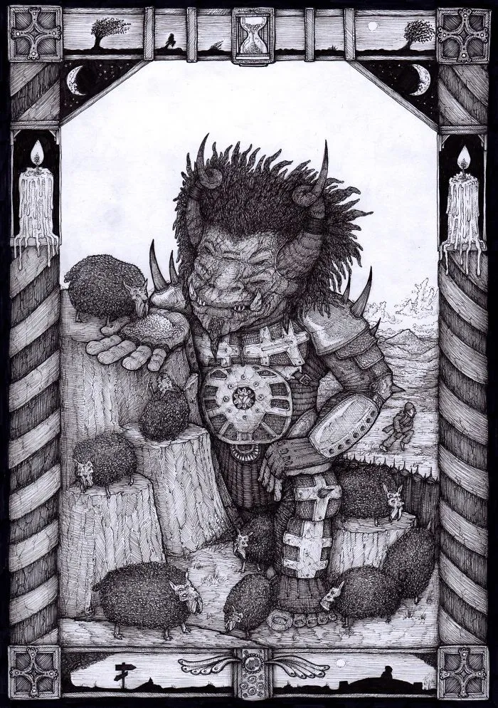 I Draw Intricate Dark Fantasy Drawings Inspired By Classical Artists And Modern Cartoons 