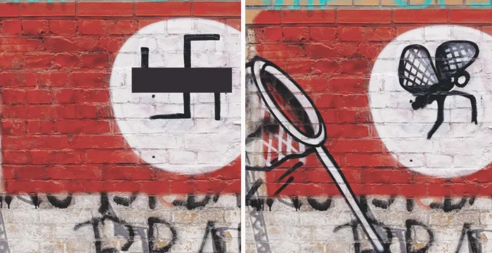 En Berlín saben cómo librarse de esas feas esvásticas pintadas en las paredes y convertirlas en algo agradable