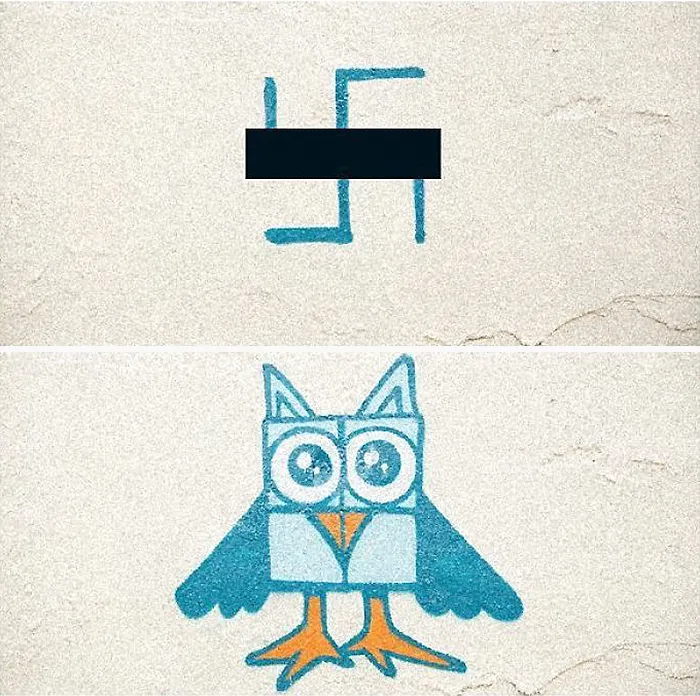 En Berlín saben cómo librarse de esas feas esvásticas pintadas en las paredes y convertirlas en algo agradable