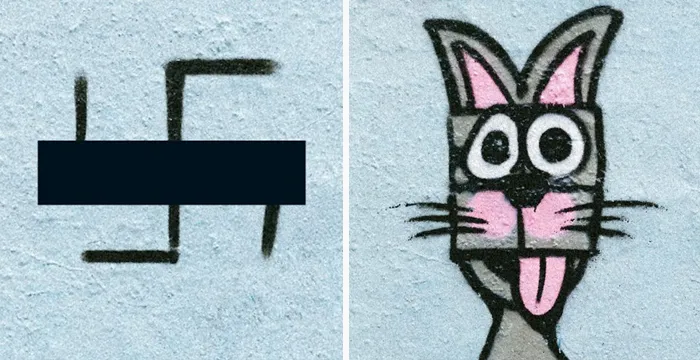 En Berlín saben cómo librarse de esas feas esvásticas pintadas en las paredes y convertirlas en algo agradable