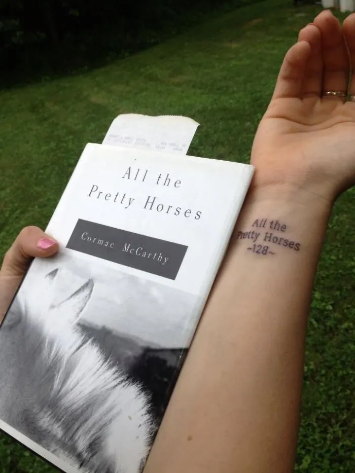 Tattoo Of The Book My Dad Was Reading When He Passed Away