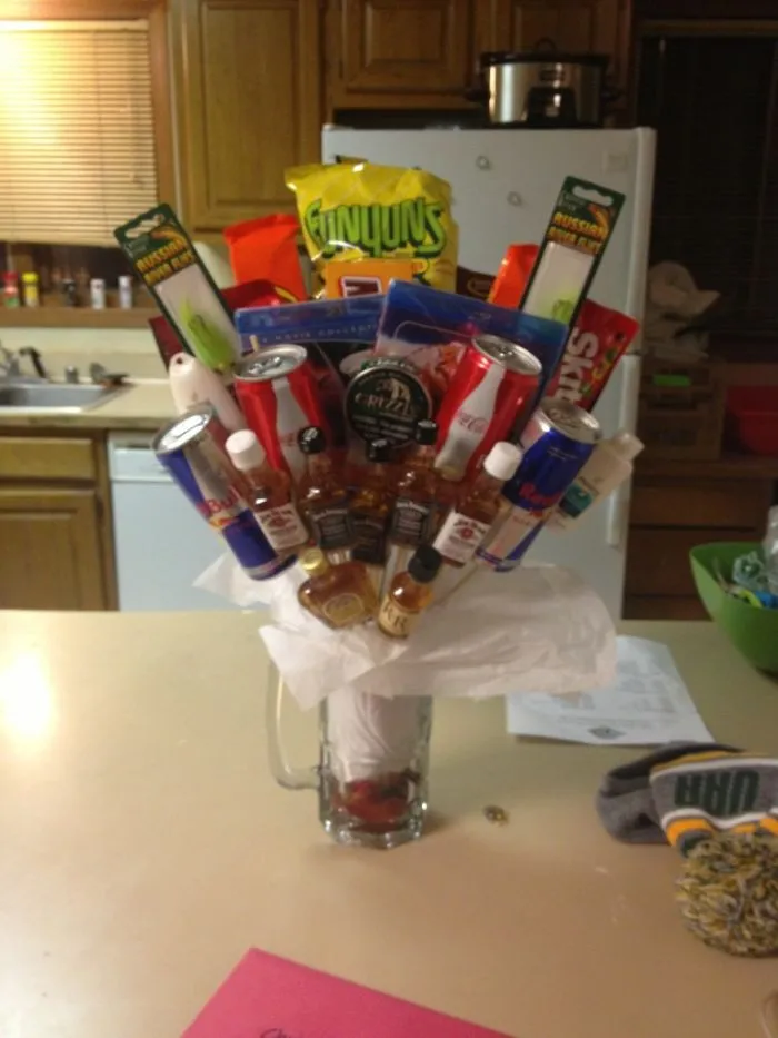 Mi hermana ha hecho un "ramo para hombres" para su novio