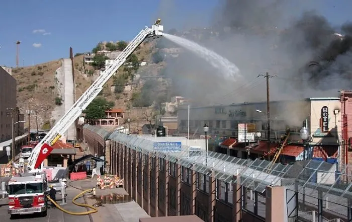 Firefighters In Arizona Putting Out A Mexican Fire