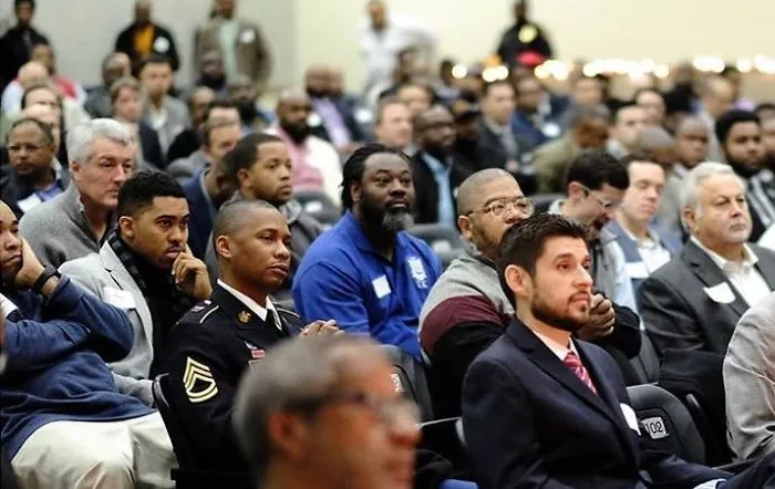 A Middle School Started A “Breakfast With Dads” Program But Many Dads Couldn’t Make It And Several Students Didn't Have Father Figures. The School Posted A Facebook Request For 50 Volunteer Fathers... 600 Fathers From All Backgrounds Showed Up