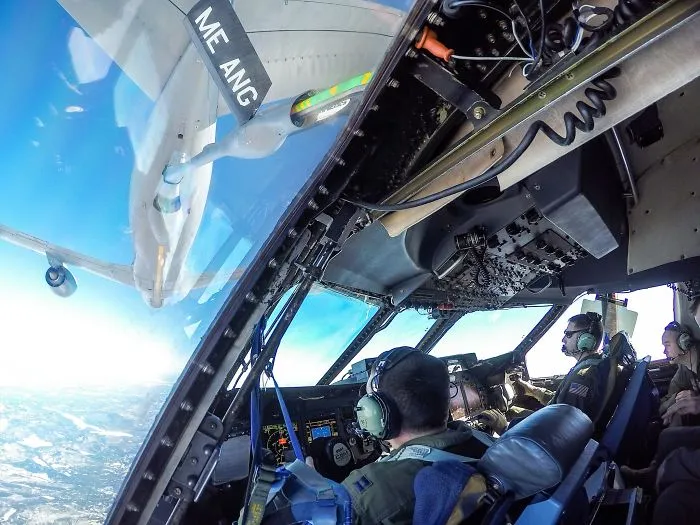 Here's The Shot Of My Cab, The C-5M Super Galaxy While Aerial Refueling With A KC-135