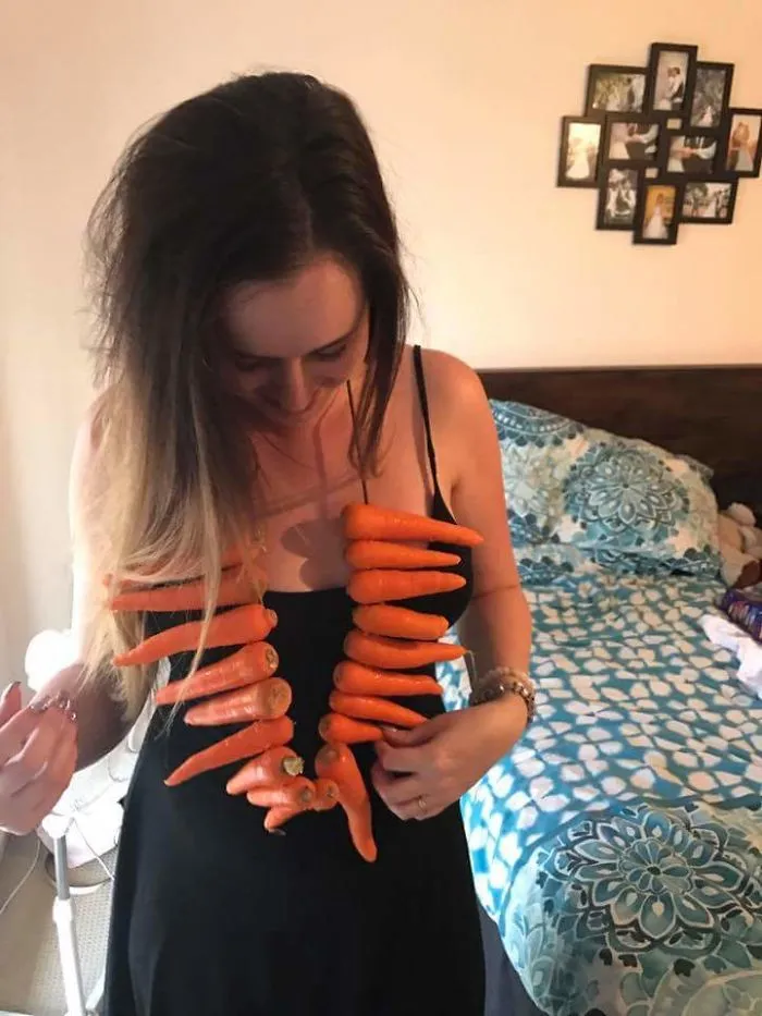 Un collar de 18 zanahorias para mi esposa