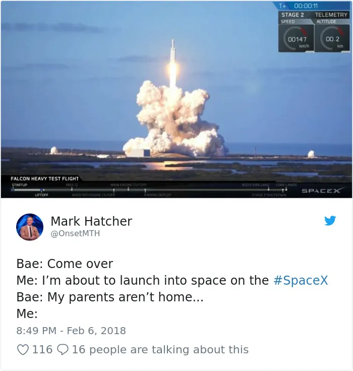 47 Of The Funniest Reactions To Elon Musk Sending Tesla Car To Mars