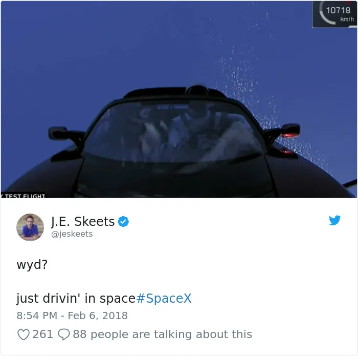 47 Of The Funniest Reactions To Elon Musk Sending Tesla Car To Mars