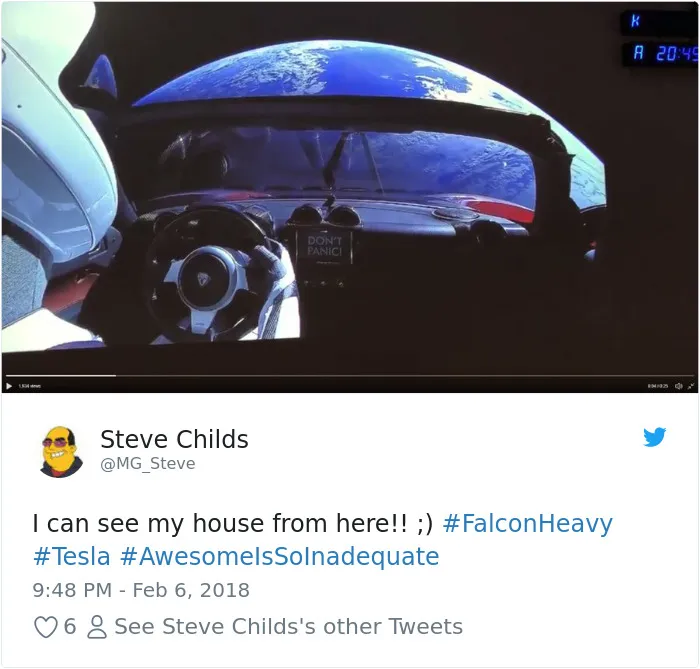 47 Of The Funniest Reactions To Elon Musk Sending Tesla Car To Mars