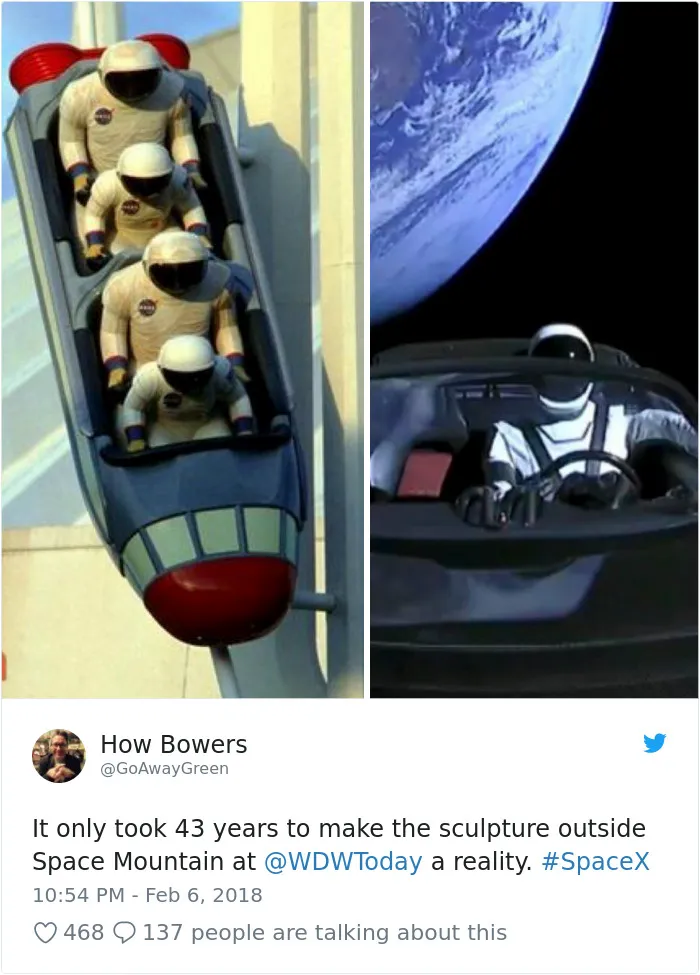 47 Of The Funniest Reactions To Elon Musk Sending Tesla Car To Mars