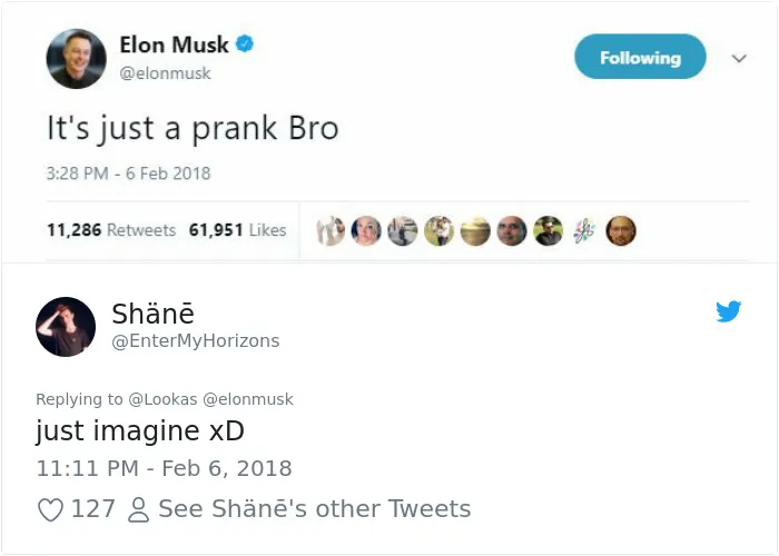 47 Of The Funniest Reactions To Elon Musk Sending Tesla Car To Mars