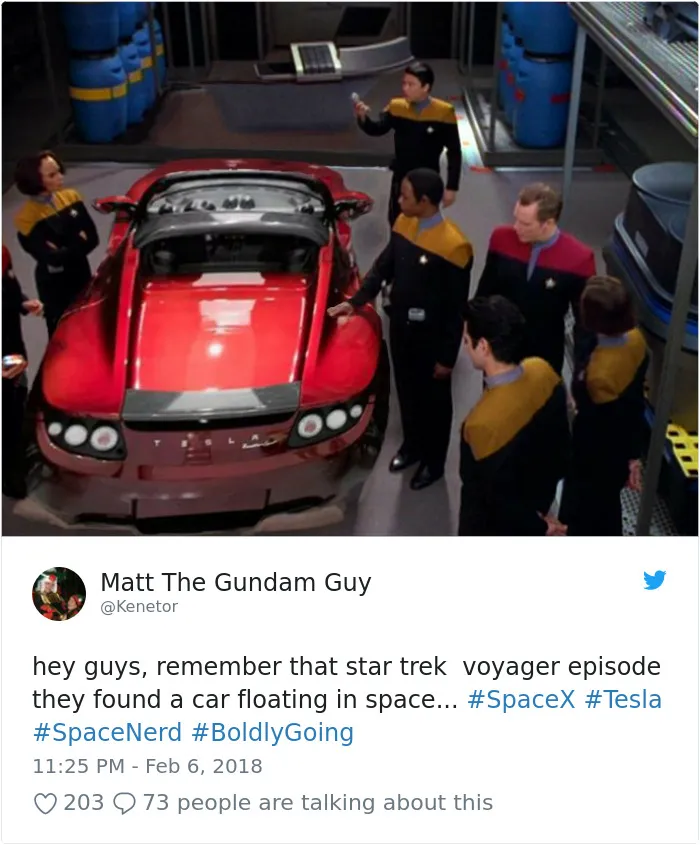 47 Of The Funniest Reactions To Elon Musk Sending Tesla Car To Mars
