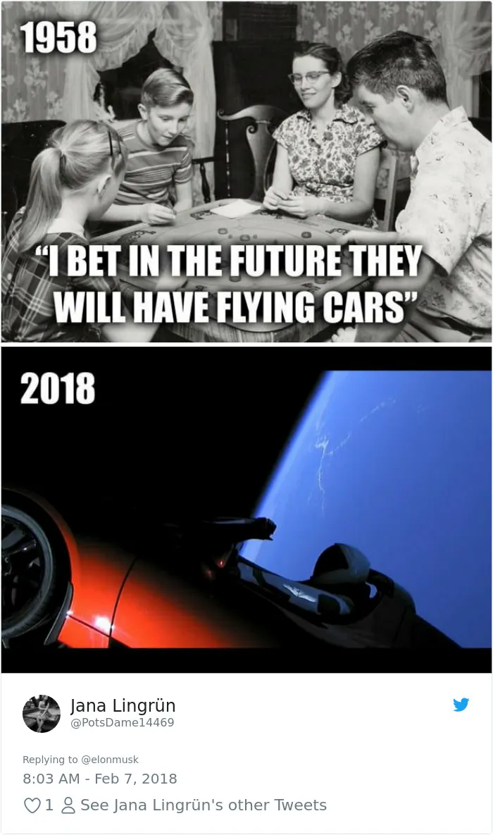 47 Of The Funniest Reactions To Elon Musk Sending Tesla Car To Mars