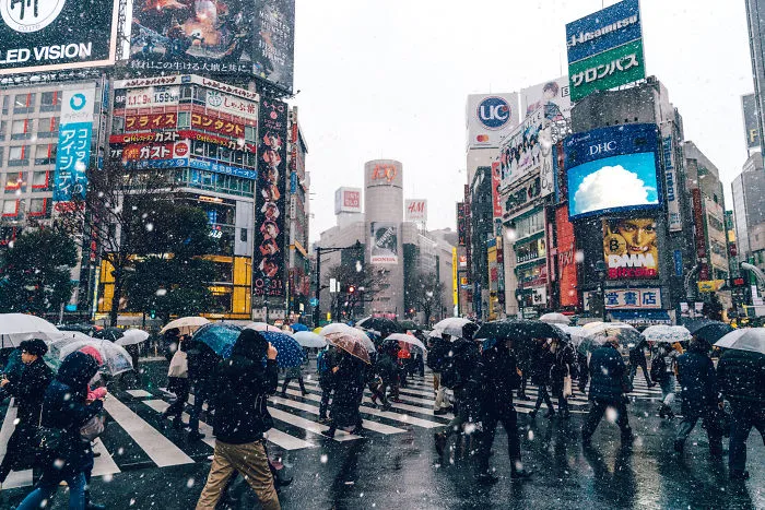 Snowy Shibuya, Tokyo