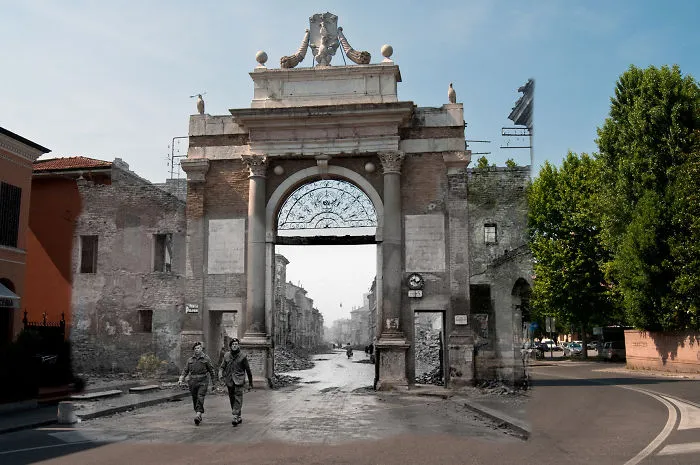 Allied Soldiers Come Out Of The City