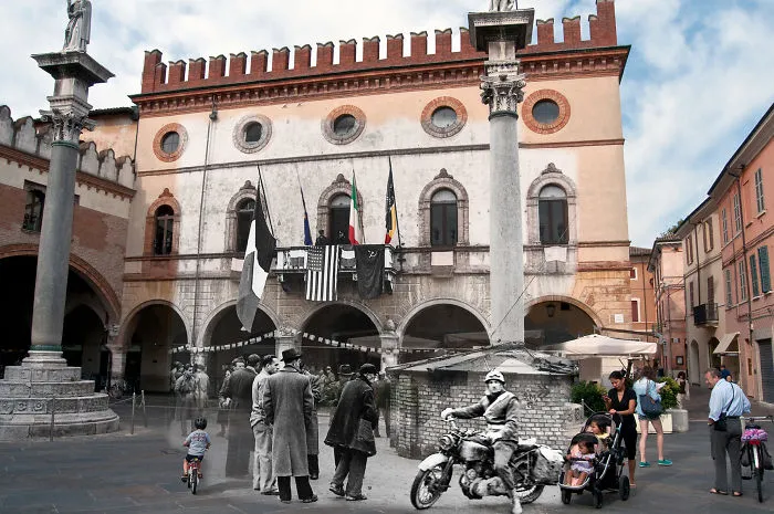 A Few Remaining Inhabitants Welcome The Allied Troops