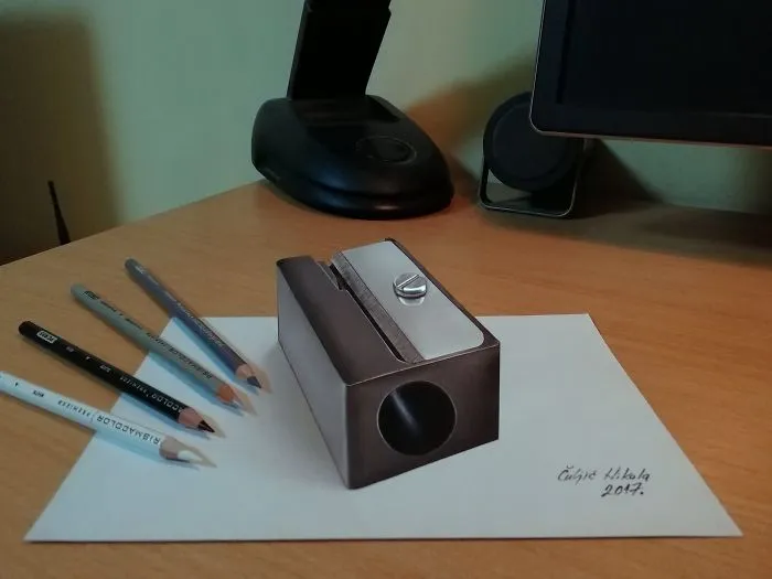 Some Of My Drawings Are Enlarged Like This Sharpener