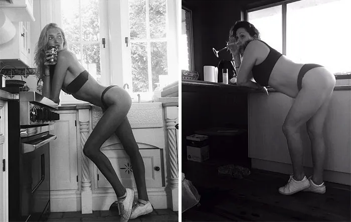 Esta comediante recrea de forma divertida las fotos de Instagram de los famosos (Nuevas imágenes)