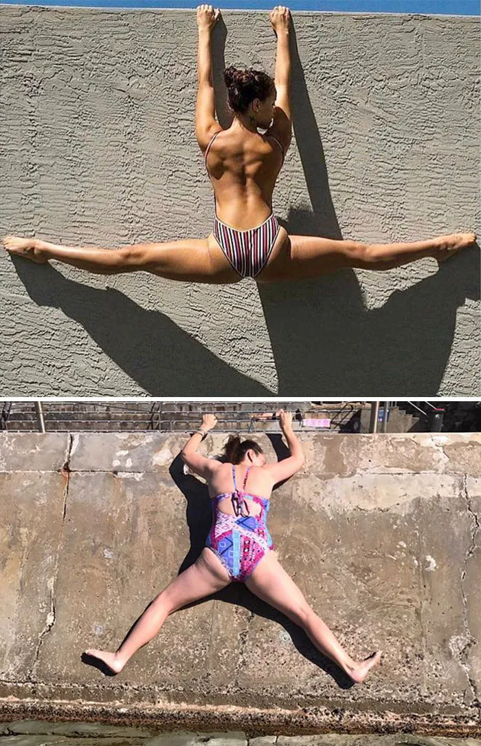 Esta comediante recrea de forma divertida las fotos de Instagram de los famosos (Nuevas imágenes)