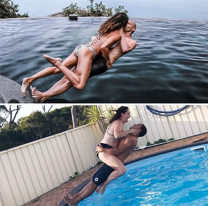 Esta comediante recrea de forma divertida las fotos de Instagram de los famosos (Nuevas imágenes)
