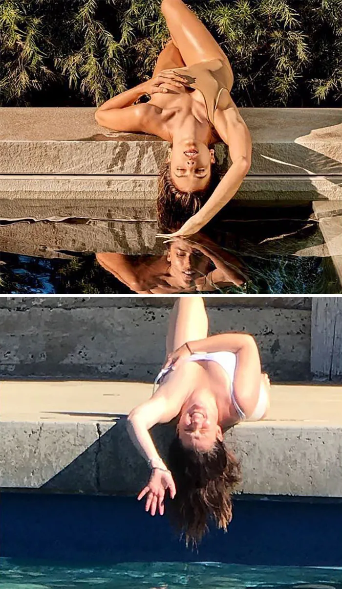 Woman Continues To Hilariously Recreate Celebrity Instagram Pics, And The Result Is Better Than The Original