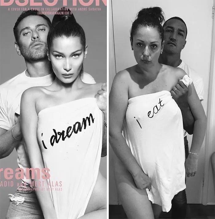 Esta comediante recrea de forma divertida las fotos de Instagram de los famosos (Nuevas imágenes)