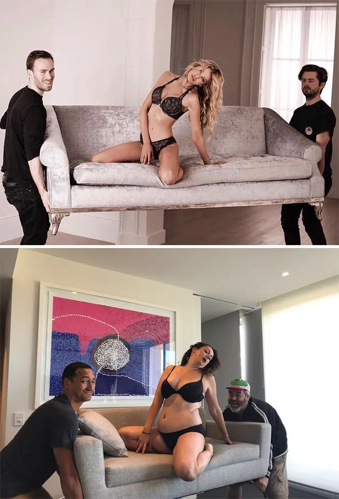 Esta comediante recrea de forma divertida las fotos de Instagram de los famosos (Nuevas imágenes)