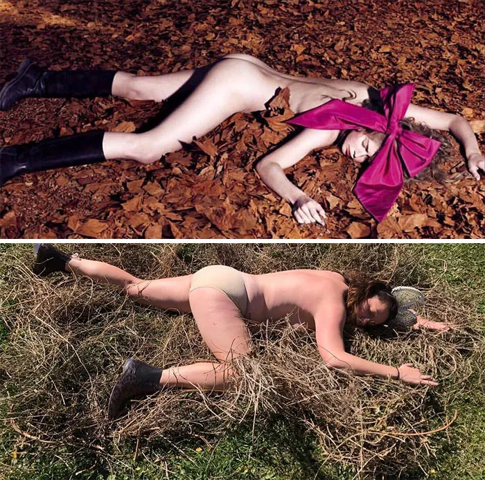 Woman Continues To Hilariously Recreate Celebrity Instagram Pics, And The Result Is Better Than The Original