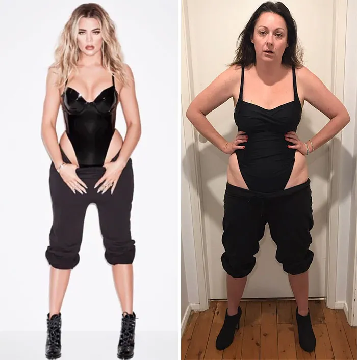 Esta comediante recrea de forma divertida las fotos de Instagram de los famosos (Nuevas imágenes)