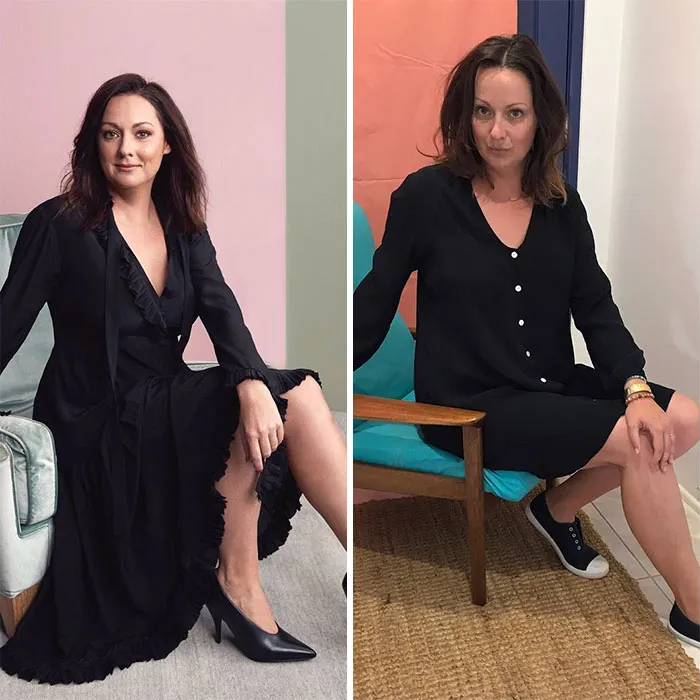 Woman Continues To Hilariously Recreate Celebrity Instagram Pics, And The Result Is Better Than The Original