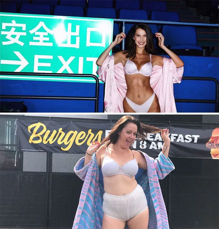 Woman Continues To Hilariously Recreate Celebrity Instagram Pics, And The Result Is Better Than The Original