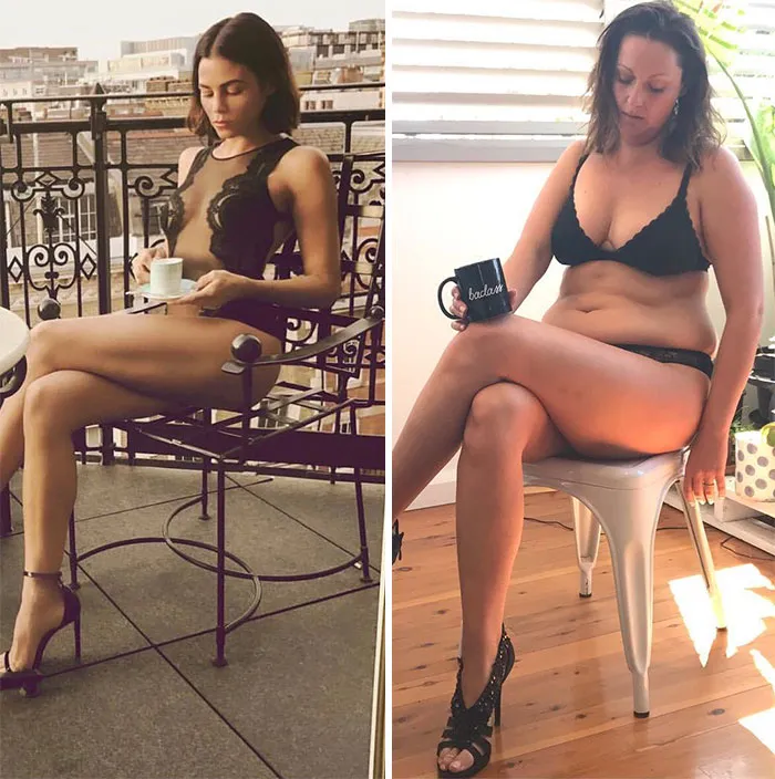 Woman Continues To Hilariously Recreate Celebrity Instagram Pics, And The Result Is Better Than The Original