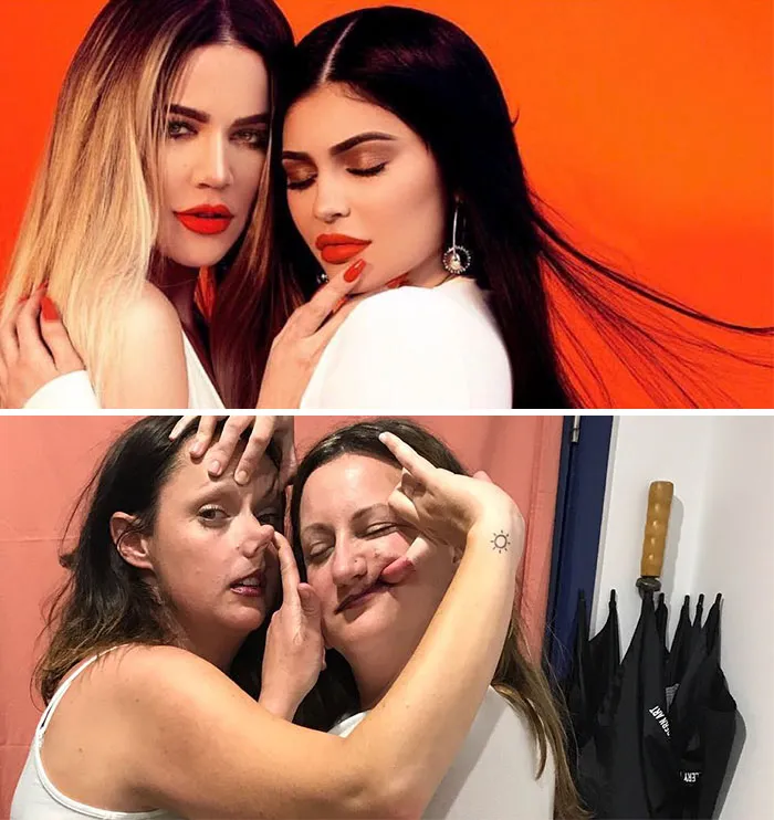 Esta comediante recrea de forma divertida las fotos de Instagram de los famosos (Nuevas imágenes)