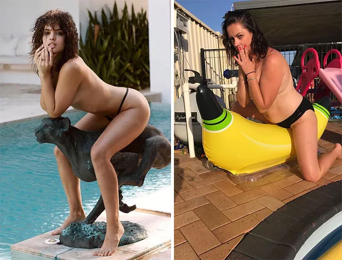 Woman Continues To Hilariously Recreate Celebrity Instagram Pics, And The Result Is Better Than The Original