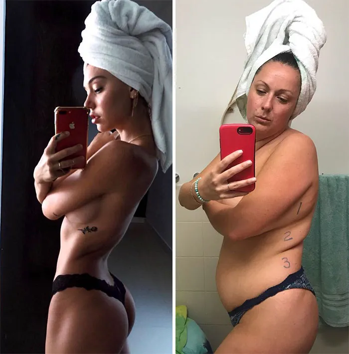 Esta comediante recrea de forma divertida las fotos de Instagram de los famosos (Nuevas imágenes)