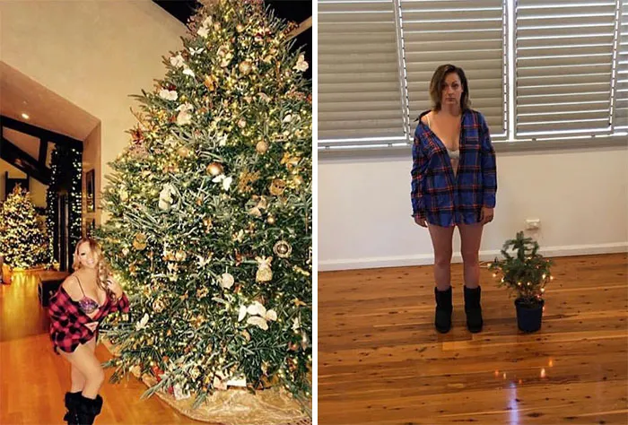 Esta comediante recrea de forma divertida las fotos de Instagram de los famosos (Nuevas imágenes)